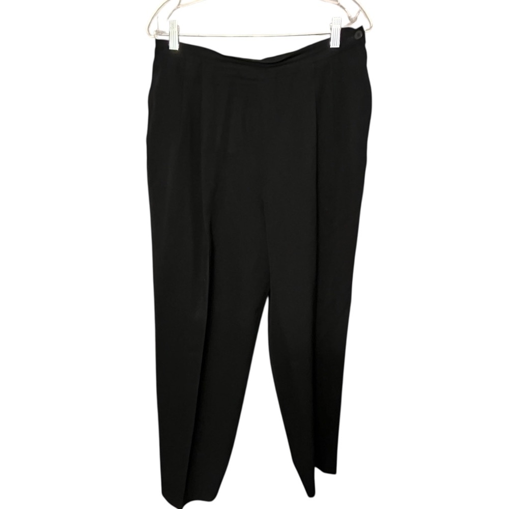 Jones New York size 14 black side zip tapered trousers ,dress pants